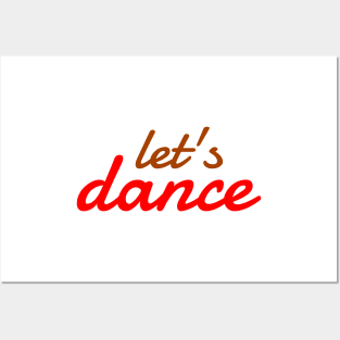 Let's Dance Brown Red by PK.digart Posters and Art